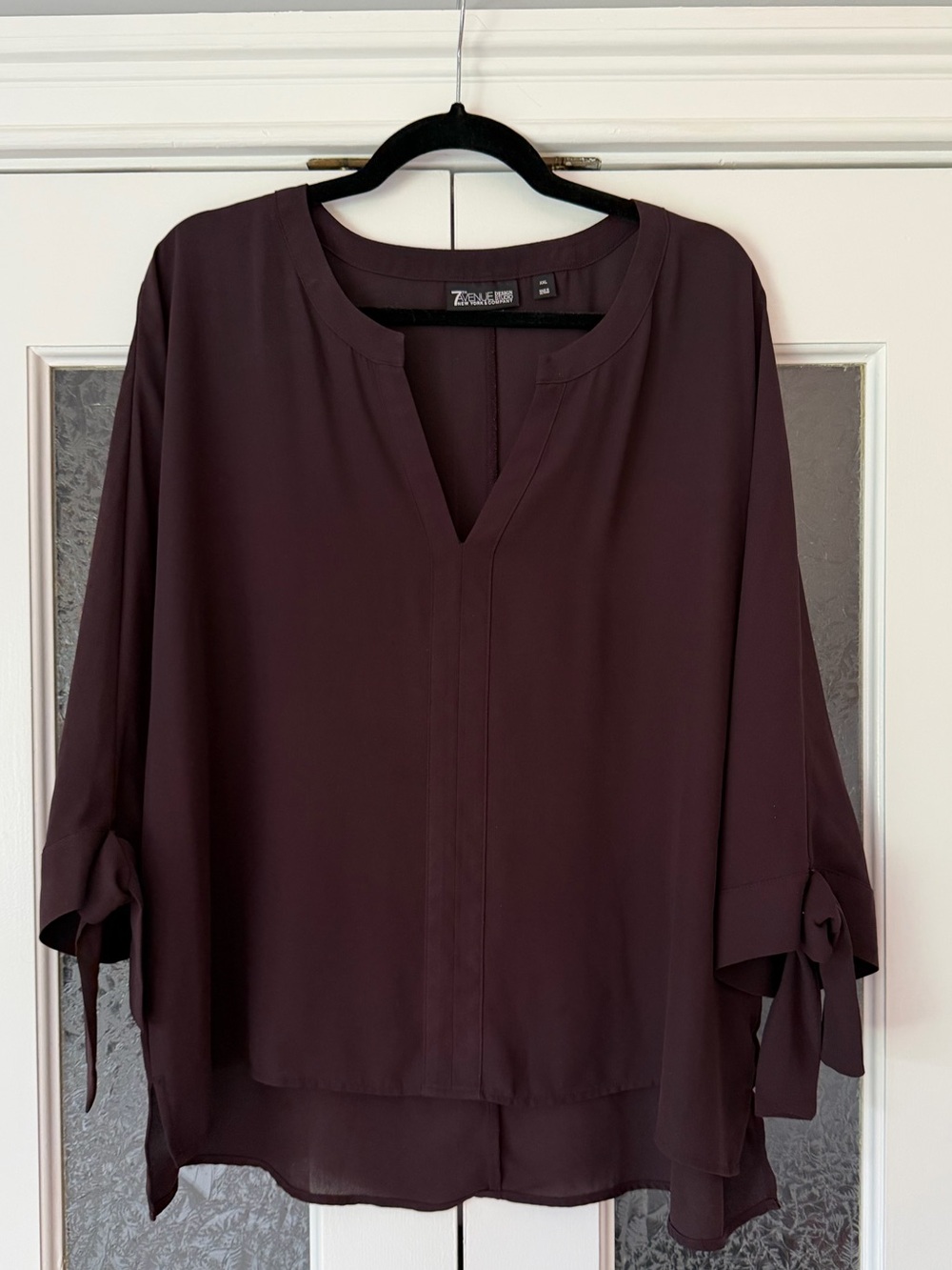 Deep Purple V-neck Blouse